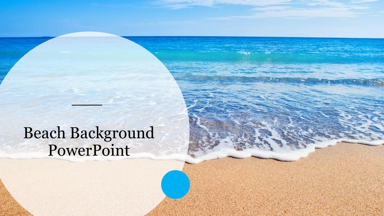 Beautiful Beach Background PowerPoint Template Presentation